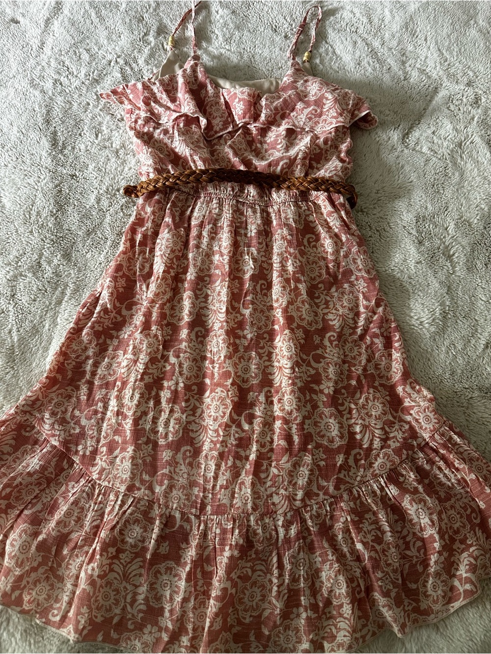 Maurices Dusty Rose Floral Ruffle Mini Dress - Picture 5 of 5